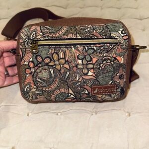 Sakroots Multicolor Fabric Floral Crossbody Bag